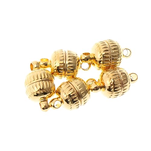 Veemoon 10 Stücke Magnetverschluss Schmuckverschluss Halskettenverschluss Goldverschluss Armbandverschluss Golden von Veemoon