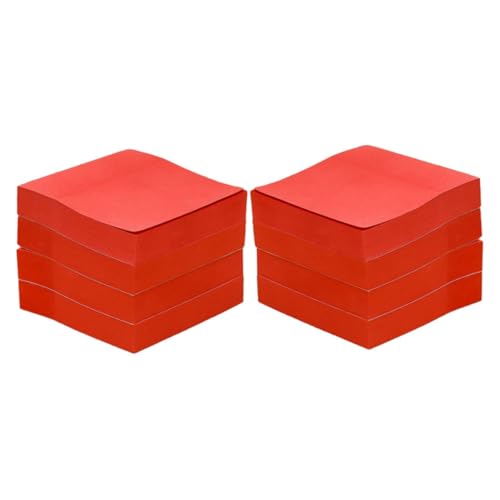 Veemoon 100 Blatt Big Red Post-Off klebrige Würfel College-Schulbedarf Meeting-Pad Klassenzimmer müssen haben Lehrer müssen haben süßes stationäres ästhetische Bürovorräte Papier rot von Veemoon