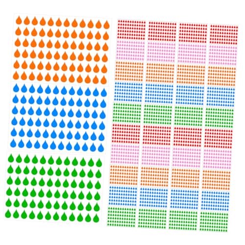 Veemoon 100 Blatt Index Aufkleber aus Kupferdruckpapier Wassertröpfchen-design Farbige Beschreibbare Sticker für Journal Dekoration Vielseitige Planer Etiketten für Scrapbooking und von Veemoon