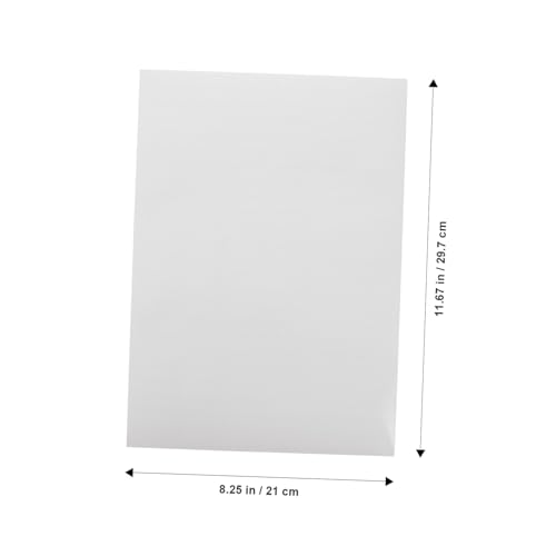 Veemoon 100 Blatt Selbstklebendes Druckpapier Blanko Aufkleberetiketten Papier Bedruckbares Stickerpapier für Büro Schule Haushaltsorganisation Reißfest Kratzfest Wiederverwendbar von Veemoon