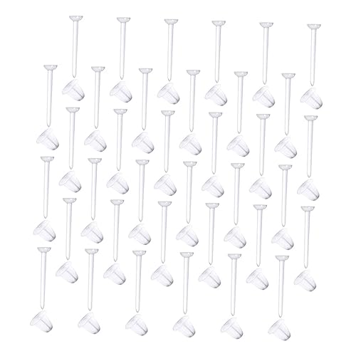 Veemoon 100 Paare Transparente Ohrstecker Verschlüsse aus Leichtem Langlebigem Kunststoff Sichere Flexible Ohrring Stopper im Schlichten Design für DIY Schmuckherstellung und Ersatz von Veemoon