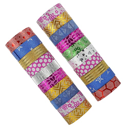 Veemoon 100 Rollen Glitzer Washi Tape Set Dekoratives Klebeband für DIY Scrapbooking Kindergeburtstag Kreative Handwerksprojekte und Muster von Veemoon