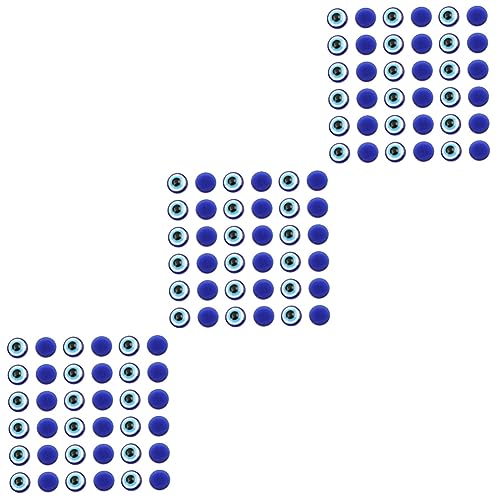 Veemoon 100 Stück 10MM Augen Perlen Harz – Runde Flatback Cabochons Für DIY Schmuck - Basteln - Anhänger Und Scrapbooking – Blau Ideal Für Kreative Projekte von Veemoon