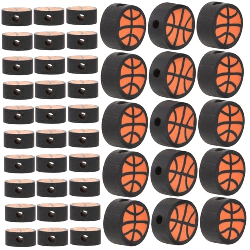 Veemoon 100 Stück Basketball Perlen aus Polymer Clay Lose Sportperlen für DIY Schmuckherstellung Vielseitige Charms für Armbänder Halsketten Leichte Bastelperlen für Kreative Veemoon 100 Stück Basketball Perlen aus Polymer Clay Lose Sportperlen für DIY Schmuckherstellung Vielseitige Charms für Armbänder Halsketten Leichte Bastelperlen für Kreative von Veemoon