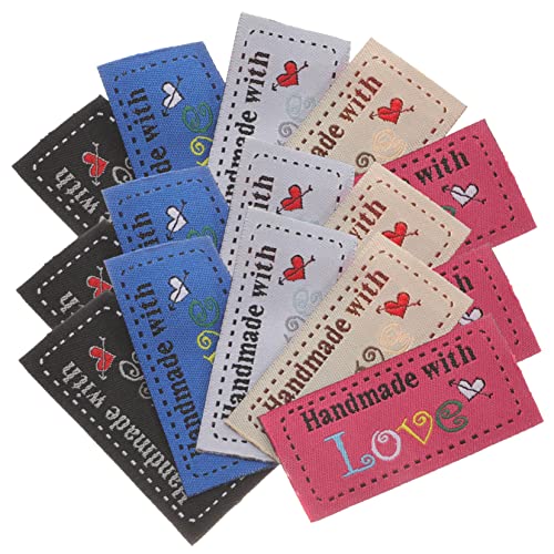 Veemoon 100 Stück Baumwoll Nählabels zum Annähen Handmade Sewing Labels mit Liebe Personalisierte Kleidungsetiketten in Farben für DIY Strick und Nähzubehör Langlebig und Vielseitig Veemoon 100 Stück Baumwoll Nählabels zum Annähen Handmade Sewing Labels mit Liebe Personalisierte Kleidungsetiketten in Farben für DIY Strick und Nähzubehör Langlebig und Vielseitig von Veemoon