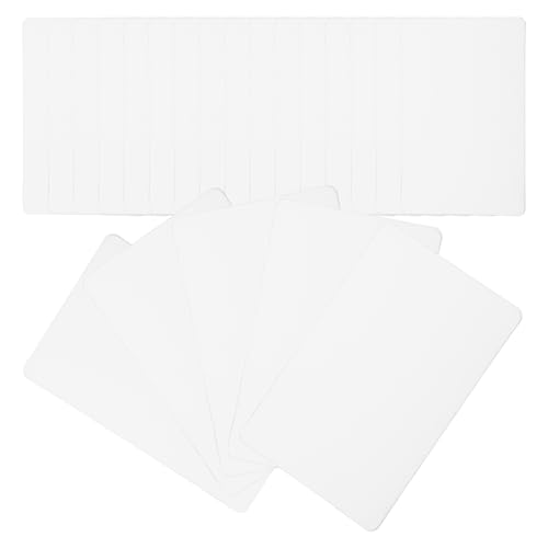 Veemoon 100 Stück Blanko PVC Karten Weiße DIY Etiketten für Bastelprojekte Preisetiketten Tags Notizen und von Veemoon