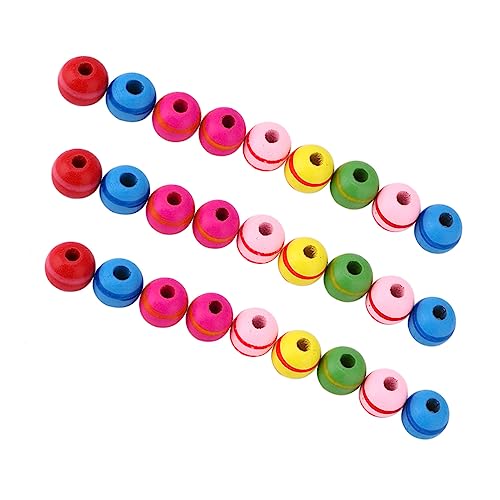 Veemoon 100 Stück Bunte Holzperlen für DIY Bastelprojekte für Armbänder Ohrringe und Schmuckherstellung Sicher und für Kreative Bastelideen von Veemoon