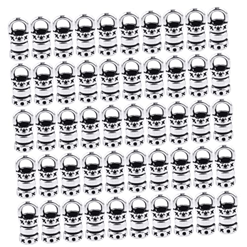 Veemoon 100 Stück DIY Schmuckverbinder aus Legierung Antiksilberfarbener Verschluss für Lederband Geeignet für Armband Halskette Schlüsselanhänger und Bastelprojekte Veemoon 100 Stück DIY Schmuckverbinder aus Legierung Antiksilberfarbener Verschluss für Lederband Geeignet für Armband Halskette Schlüsselanhänger und Bastelprojekte von Veemoon