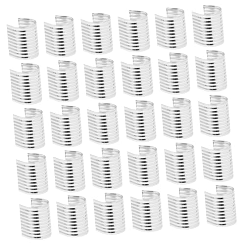 Veemoon 100 Stück Geldbörse mit Seilclip-Schnalle bastelzeug the craft Schmuckzubehör Kabelklemme LED Clips zylindrischer Verschluss Quastenklammern für die DIY-Herstellung Eisen Silver von Veemoon