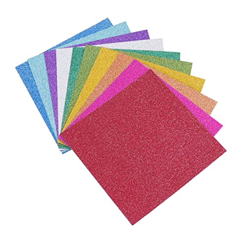 Veemoon 100 Stück Glitzerpapier Quadrat 10 Cm - Einseitig Bedrucktes Origami Papier Für Kreative Faltdekorationen Zu Weihnachten - Hochzeiten Feiertagen Und Geburtstagsfeiern von Veemoon