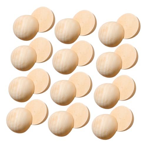 Veemoon 100 Stück Halbe Holzkugel Bälle Basteln Halbe Kugel Bälle Selber Machen Graffiti-ball Mini-holzkugel Unfertige Halbkugeln Aus Holz Halbe Holzperlen Diy-ball Lotusbaum Beige von Veemoon