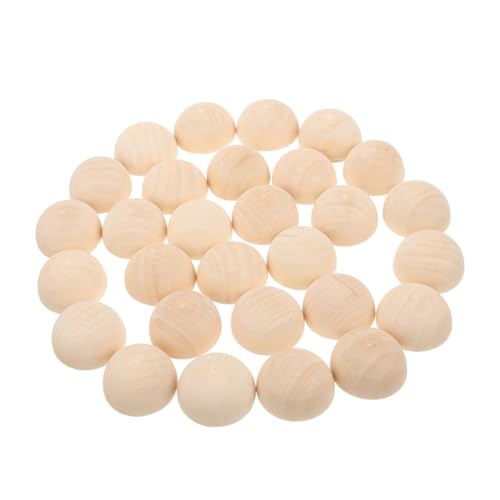 Veemoon 100 Stück Halbe Holzperlen Natürliche Holzkugeln Halbkreis DIY Bastelperlen für Schmuckherstellung Dekoration Holz Halbperlen Zubehör Veemoon 100 Stück Halbe Holzperlen Natürliche Holzkugeln Halbkreis DIY Bastelperlen für Schmuckherstellung Dekoration Holz Halbperlen Zubehör von Veemoon