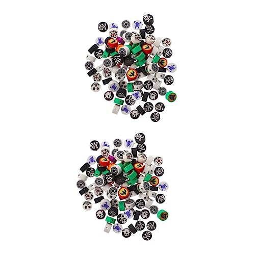 Veemoon 100 Stück Halloween Polymer Ton Perlen - Spinnen-Schädel & Geist Scheibenperlen Für DIY Armbänder Und Kreative Schmuckherstellung Zu Halloween Veemoon 100 Stück Halloween Polymer Ton Perlen - Spinnen-Schädel & Geist Scheibenperlen Für DIY Armbänder Und Kreative Schmuckherstellung Zu Halloween von Veemoon