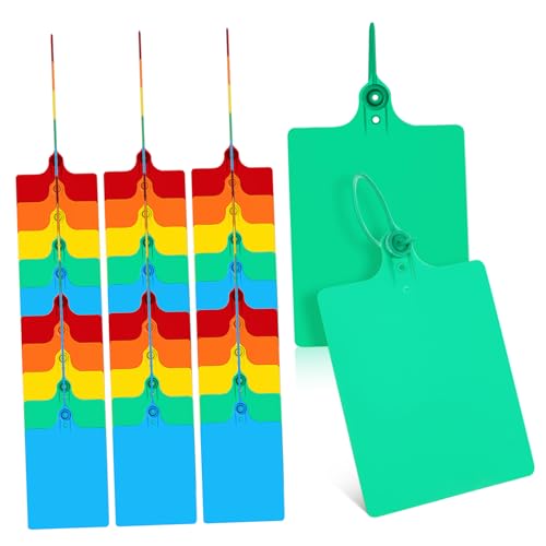 Veemoon 100 Stück Hangtags Wasserdichtes Material Wiederverwendbare mit Löchern für Einfache Handhabung und Vielseitige Anwendung von Veemoon