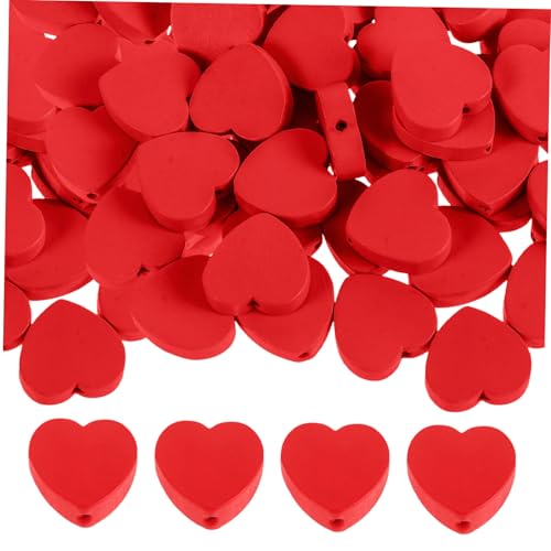 Veemoon 100 Stück Herz Holzperlen für DIY Schmuckherstellung Herzform Bastelperlen Holz für Valentinstag Dekoration und Kreative Veemoon 100 Stück Herz Holzperlen für DIY Schmuckherstellung Herzform Bastelperlen Holz für Valentinstag Dekoration und Kreative von Veemoon