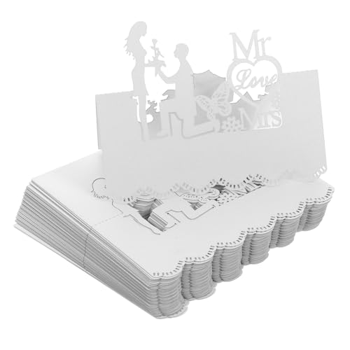 Veemoon 100 Stück Hochzeit Tischkarten aus Papier Elegante Einfach Beschreibbare Sitzplatzkarten für Empfänge Bankette und Partys Vielseitig Einsetzbar als Stilvolle Dekoration für von Veemoon