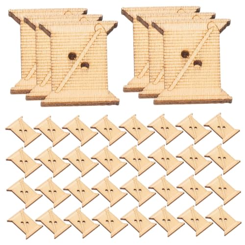 Veemoon 100 Stück Holz Spulen Wickelplatten Diy Floss Organizer für Stickerei Kreuzstich und Nähhandwerk Robuste und Ästhetische Holz Wickelkarten zur Effektiven Organisation von Garn und von Veemoon