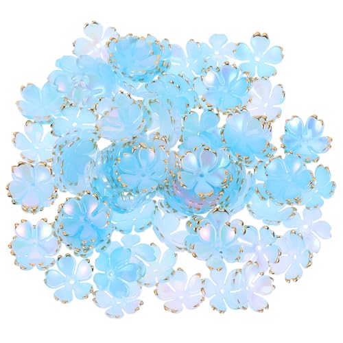 Veemoon 100 Stück Kirschblütenperlen mit Goldfolie Mini Acryl Blumen Abstandshalter für Diy Armbänder Halsketten Ohrringe Schmuckperlen in See Blau Vielseitige Bastelzubehör Veemoon 100 Stück Kirschblütenperlen mit Goldfolie Mini Acryl Blumen Abstandshalter für Diy Armbänder Halsketten Ohrringe Schmuckperlen in See Blau Vielseitige Bastelzubehör von Veemoon