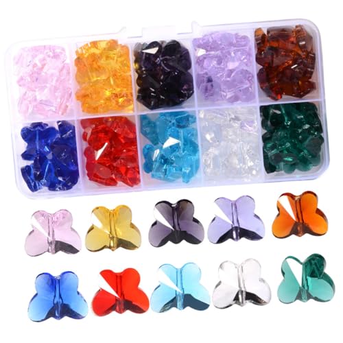 Veemoon 100 Stück Kristall Schmetterling Anhänger Bunte Glasperlen für DIY Schmuck Basteln Fensterdeko Hochzeit Party Ornamente Vielseitig Verwendbar Veemoon 100 Stück Kristall Schmetterling Anhänger Bunte Glasperlen für DIY Schmuck Basteln Fensterdeko Hochzeit Party Ornamente Vielseitig Verwendbar von Veemoon