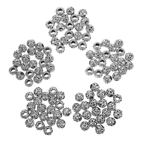 Veemoon 100 Stück Metall Abstandsperlen Für Armbänder Schmuck Runde Baumelnde Perlen Lose Metallperlen Charms Abstandsperlen Zum Basteln Abstandsperlen Aus Legierung von Veemoon