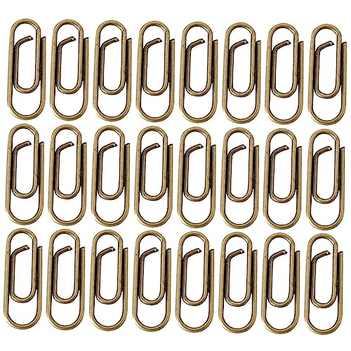 Veemoon 100 Stück Metall Büroklammern Vintage Mini Paper Clips für Dokumente Memos und Notizen Robuste und Stilvolle Klammern für Schule und Büro für Tägliche Nutzung von Veemoon