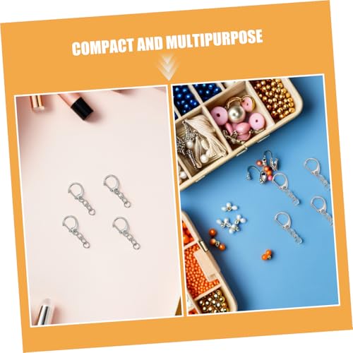 Veemoon 100 Stück Multi-funktionale Drehverschluss-haken aus Zinklegierung C-förmige Federverschlüsse für Schlüsselanhänger Schmuckherstellung Schlüsselorganizer Lanyard Taschen Kompakte von Veemoon