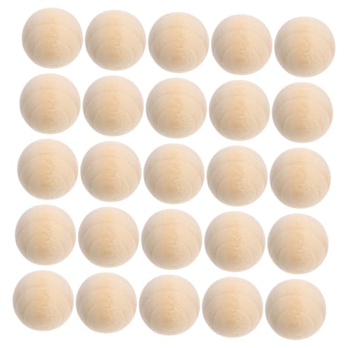 Veemoon 100 Stück Natürliche Holzkugeln Ohne Loch Unfertige Holzperlen Für DIY Schmuck Bastelprojekte Lernspielzeug Und Heimdekoration von Veemoon