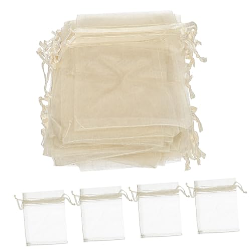 Veemoon 100 Stück Organzabeutel mit Zugband Kleine Schmuck und Geschenktüten für Hochzeiten Partys Weihnachten Beige für Süßigkeiten und Schmuck Veemoon 100 Stück Organzabeutel mit Zugband Kleine Schmuck und Geschenktüten für Hochzeiten Partys Weihnachten Beige für Süßigkeiten und Schmuck von Veemoon
