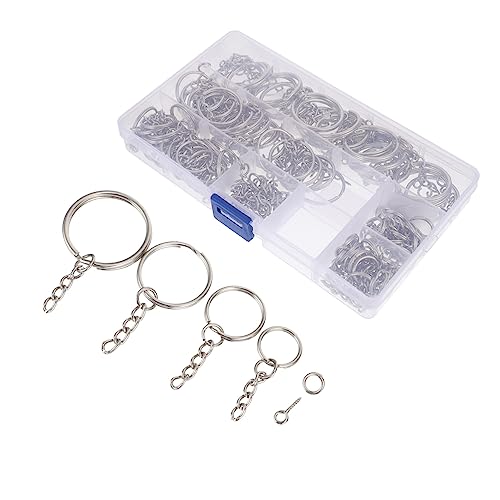 Veemoon 100 Stück Schlüsselringe mit Offenen Ringen und Schrauben DIY Schlüsselanhänger Zubehörset für Bastelprojekte Taschen und Gepäckriemen Veemoon 100 Stück Schlüsselringe mit Offenen Ringen und Schrauben DIY Schlüsselanhänger Zubehörset für Bastelprojekte Taschen und Gepäckriemen von Veemoon