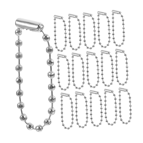 Veemoon 100 Stück Silberfarbene Kugelkette Metall DIY Keychain Supplies Robuste Perlenketten für Schmuck Anhänger Basteln und Schlüsselanhänger Zubehör Veemoon 100 Stück Silberfarbene Kugelkette Metall DIY Keychain Supplies Robuste Perlenketten für Schmuck Anhänger Basteln und Schlüsselanhänger Zubehör von Veemoon