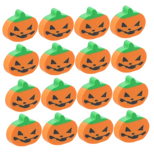 Veemoon 100 Stück Süße Kürbis Radierer als Belohnungen für Schule Goody Bag Füller für Halloween und Schulbedarf von Veemoon