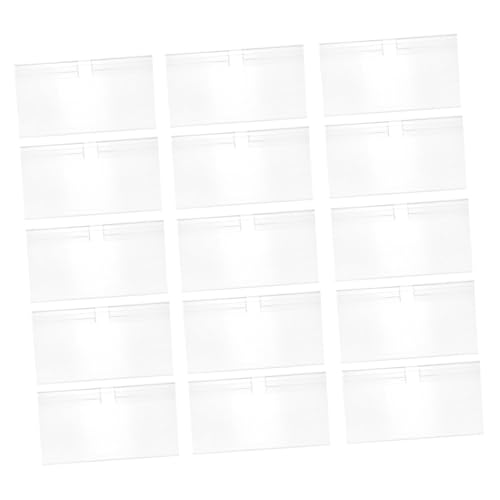 Veemoon 100 Stück Supermarkt Etikettenhalter Transparent Doppel draht Clip für Preisschilder und Warenanzeige Einfach zu Beschriften Stabile Ausführung Geeignet für Regale und von Veemoon