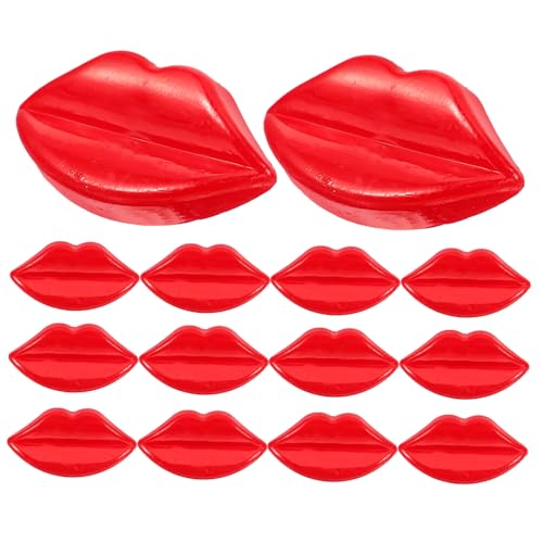 Veemoon 100 Stück Teiliges Bunte Lippenform knöpfe aus Kunststoff zum Nähen und Basteln Vielseitige DIY knöpfe für Kleidung Puppenzubehör und Handwerksprojekte Geeignet für Mäntel Hemden von Veemoon
