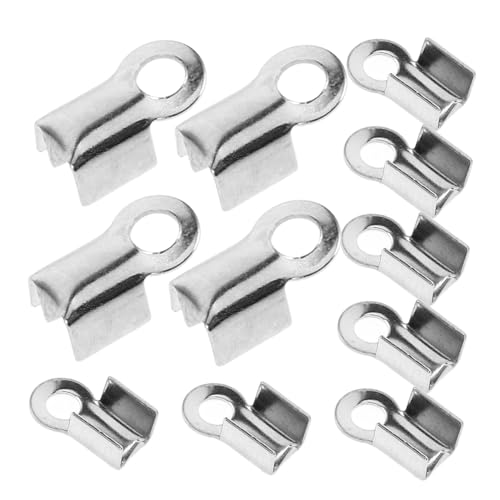 Veemoon 100 Stück Teiliges Edelstahl armbandverschluss DIY Schmuckverbinder für Lederband und Schnur Dekorative Klemmschließe für Armbänder und Halsketten Silberfarbig Glatt und Tragbar Veemoon 100 Stück Teiliges Edelstahl armbandverschluss DIY Schmuckverbinder für Lederband und Schnur Dekorative Klemmschließe für Armbänder und Halsketten Silberfarbig Glatt und Tragbar von Veemoon