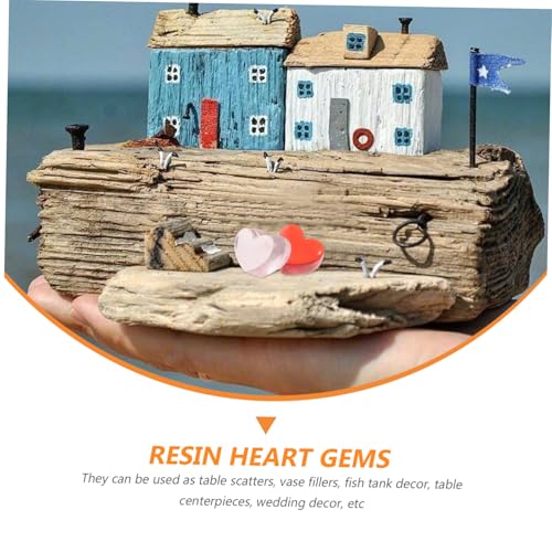Veemoon 100 Stück Teiliges Herz Resin Schmucksteine Bunte Herzperlen für DIY Valentinstag Vase Dekoration Langlebige Kleine Herz Gems für Basteln Tischdeko Hochzeit Party von Veemoon