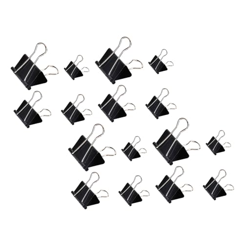 Veemoon 100 Stück Teiliges Metall Binder Clips in Schwarz Starke Büroklammern für Dokumentenorganisation Vielseitige Aktenhalter für Schule Büro und Zuhause Veemoon 100 Stück Teiliges Metall Binder Clips in Schwarz Starke Büroklammern für Dokumentenorganisation Vielseitige Aktenhalter für Schule Büro und Zuhause von Veemoon