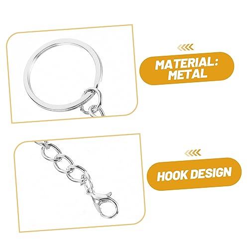 Veemoon 100 Stück Teiliges Metall Schlüsselring Flachring Schlüsselanhänger Karabiner Verschluss DIY Schlüsselanhänger Ringe Kette Robust Rostfrei für Schlüssel und Schmuckherstellung Veemoon 100 Stück Teiliges Metall Schlüsselring Flachring Schlüsselanhänger Karabiner Verschluss DIY Schlüsselanhänger Ringe Kette Robust Rostfrei für Schlüssel und Schmuckherstellung von Veemoon