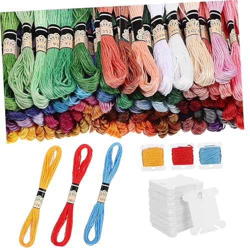 Veemoon 100 Stück Teiliges Stickgarn Baumwoll Stickfäden mit Weißen Stickgarn Wickelkarten Weiche Reißfeste Stickfäden in Leuchtenden Farben für Armbänder Stickerei und DIY Handarbeiten Veemoon 100 Stück Teiliges Stickgarn Baumwoll Stickfäden mit Weißen Stickgarn Wickelkarten Weiche Reißfeste Stickfäden in Leuchtenden Farben für Armbänder Stickerei und DIY Handarbeiten von Veemoon