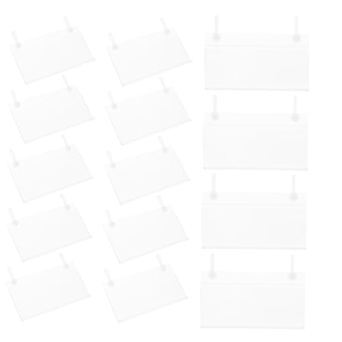 Veemoon 100 Stück Transparente Basket Label Halter aus Klarem PVC mit Schnappverschluss Wiederverwendbare Preisschildhalter für Drahtregale Vielseitige Etikettenclips für Laden Korb und Veemoon 100 Stück Transparente Basket Label Halter aus Klarem PVC mit Schnappverschluss Wiederverwendbare Preisschildhalter für Drahtregale Vielseitige Etikettenclips für Laden Korb und von Veemoon