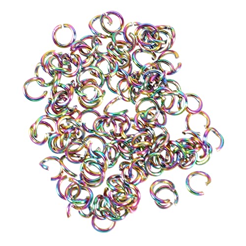 Veemoon 100 Stück Verbindungsring Basteln Schlüssel Eloxiert Biegering Für Diy Frühling Ringe Zubehör Sprungring Selber Machen Klein Farbig Offen Aluminium Schmuckring Rostfreier Stahl von Veemoon