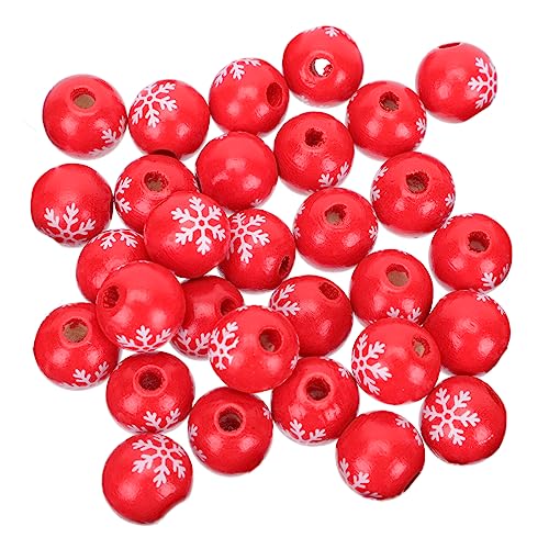 Veemoon 100 Stück Weihnachts Holzperlen DIY Zubehör Bunte Holzperlen für Kreative Winterdekoration für Schmuck Kränze und Handwerk Rote und Weiße Schneeflockenperlen Veemoon 100 Stück Weihnachts Holzperlen DIY Zubehör Bunte Holzperlen für Kreative Winterdekoration für Schmuck Kränze und Handwerk Rote und Weiße Schneeflockenperlen von Veemoon