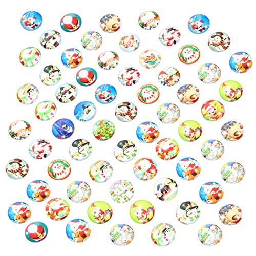 Veemoon 100 Stück Weihnachts Patches – Flache Rückseite Cabochons Für DIY Schmuckzubehör - Gemstone Aufkleber Ideal Für - Armbänder Ohrringe Und Weihnachtsdekorationen von Veemoon