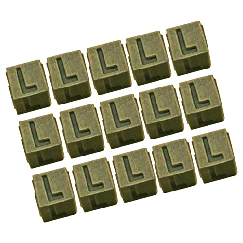 Veemoon 100 Stück quadratische Abstandsperle quadratische Buchstabenperlen Herstellung Vintage-Buchstabenperlen pendant anhänger charms Abstandsperlen zum Basteln Schmuck Abstandshalter von Veemoon