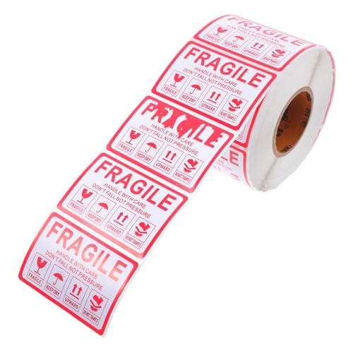 Veemoon 1000 Stück Fragile Logo-Aufkleber Versandetikettenpapier zerbrechliche Umzugsetiketten zerbrechliches Klebeband verpacken Paketaufkleber Kupferplatte rot Veemoon 1000 Stück Fragile Logo-Aufkleber Versandetikettenpapier zerbrechliche Umzugsetiketten zerbrechliches Klebeband verpacken Paketaufkleber Kupferplatte rot von Veemoon