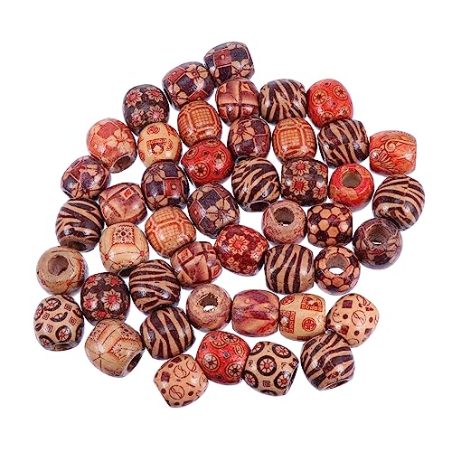 Veemoon 100Stücke Bemalte Holzperlen Rund für DIY Schmuck Armbänder und Leicht und Langlebig Bastelzubehör für Projekte Veemoon 100Stücke Bemalte Holzperlen Rund für DIY Schmuck Armbänder und Leicht und Langlebig Bastelzubehör für Projekte von Veemoon