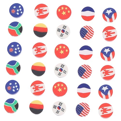 Veemoon 100Stücke DIY Nationalflaggen Polymer Perlen Weiche Tonscheibenperlen Für Schmuckherstellung Basteln Von Armbändern Und Ohrringen Vielseitig Einsetzbar Für von Veemoon