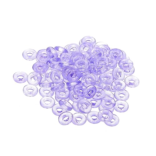 Veemoon 100Stücke Donutförmige Glasperlen DIY Schmuck Zubehör Einfache Lose Perlen für Kreative Designs für Persönliche Schmuckherstellung für von Veemoon