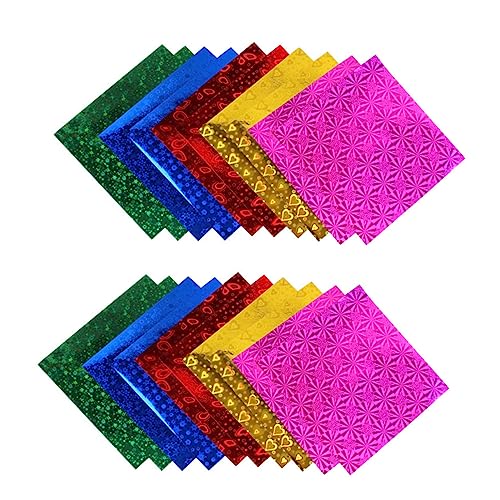 Veemoon 100Stücke Glitzerndes Origami Faltpapier für Bastelpapier für DIY Projekte für Kindergarten Bastelwerkstätten und Junge Mädchen Aktivitäten von Veemoon