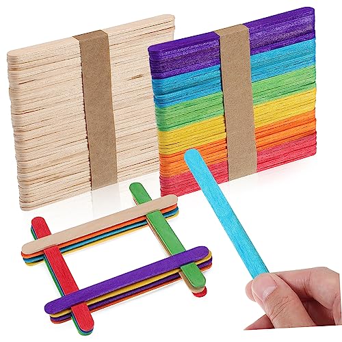 Veemoon 100Stücke Holzstäbchen für Bastelarbeiten und Natürliche Holzstäbe DIY Projekten Vielseitig Einsetzbar für Kunsthandwerk und Heimdekoration von Veemoon