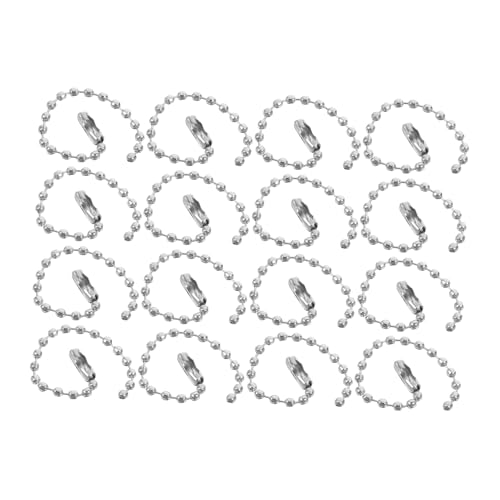 Veemoon 100Stücke Kugelperlenketten Silberne Schlüsselanhänger Kugelkette DIY Bastelzubehör Langlebige und Rostfreie Metallperlen für Projekte und Hängeetiketten Veemoon 100Stücke Kugelperlenketten Silberne Schlüsselanhänger Kugelkette DIY Bastelzubehör Langlebige und Rostfreie Metallperlen für Projekte und Hängeetiketten von Veemoon